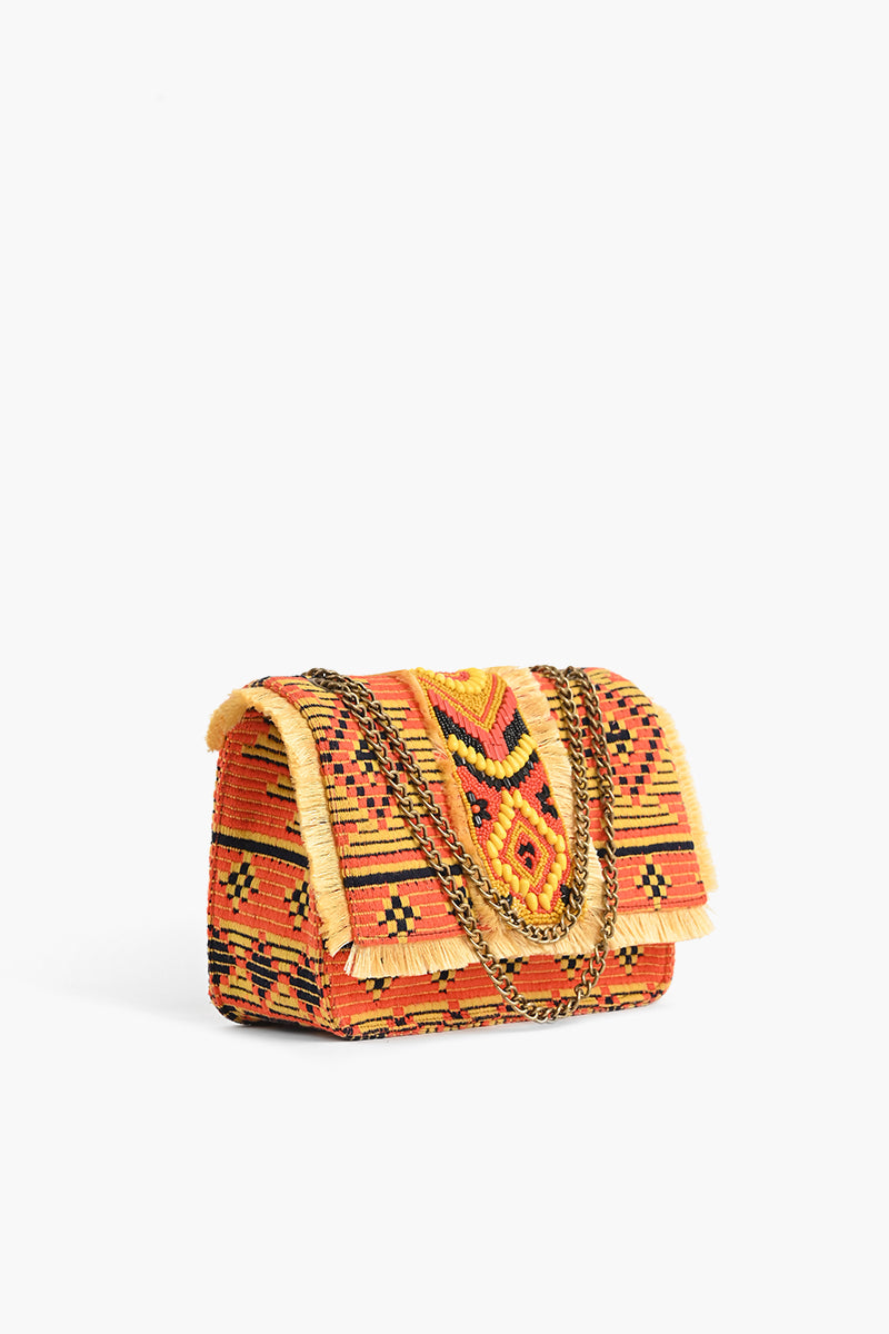 Southwest Rising Sun Beaded Shoulder Bag