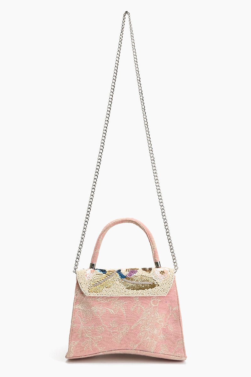 Pansy Paradise Top Handle Bag