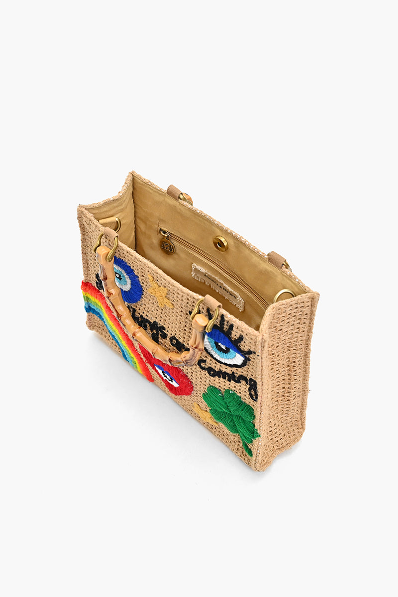 Good Things are Coming Positivity Top Handle Tote