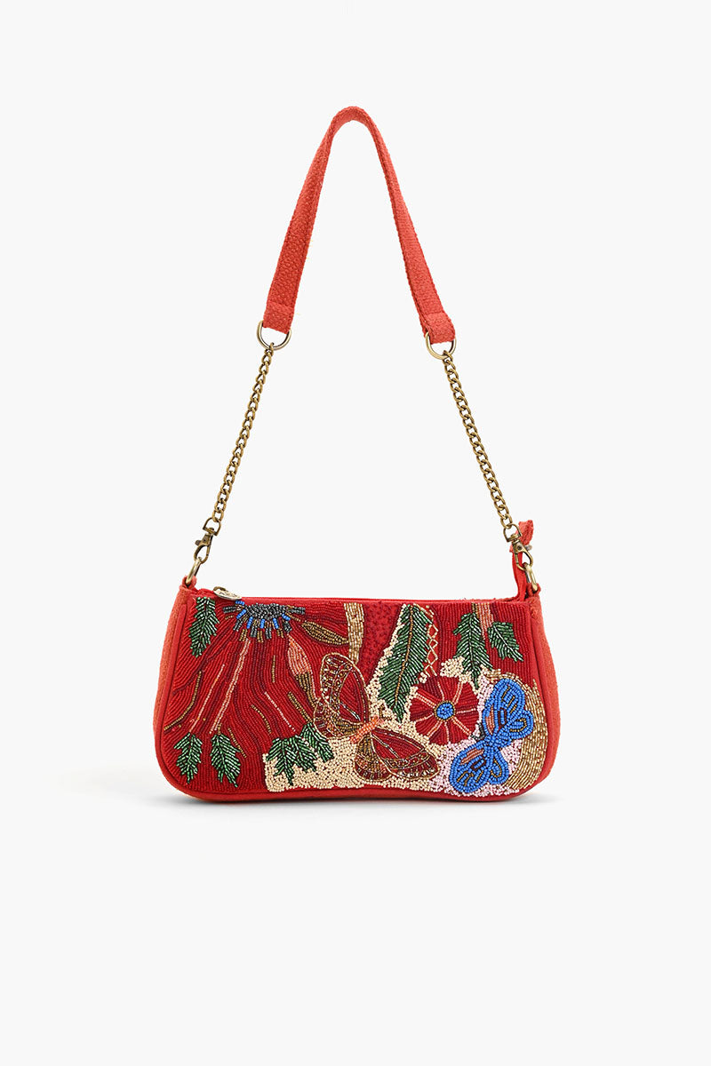 Vermilion Butterfly Bloom Shoulder Bag | America & Beyond