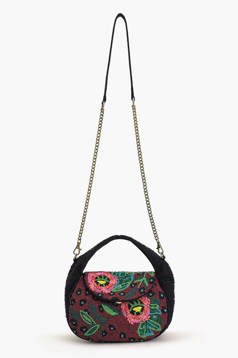 Twilight Vine Beaded Satchel