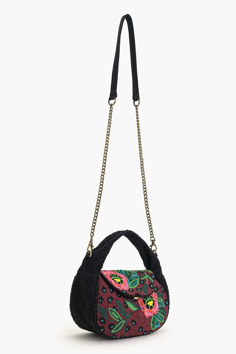 Twilight Vine Beaded Satchel