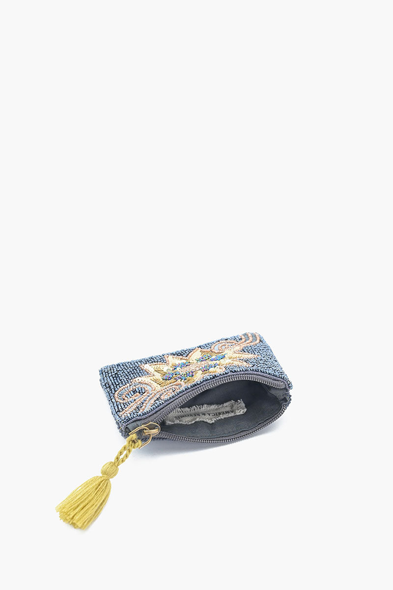 Golden Glow Embroidered Pouch