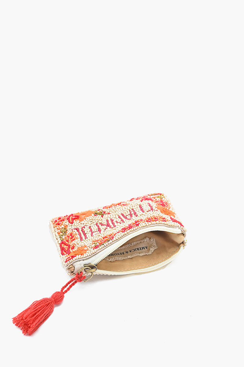Autumn Thankful Embroidered Pouch