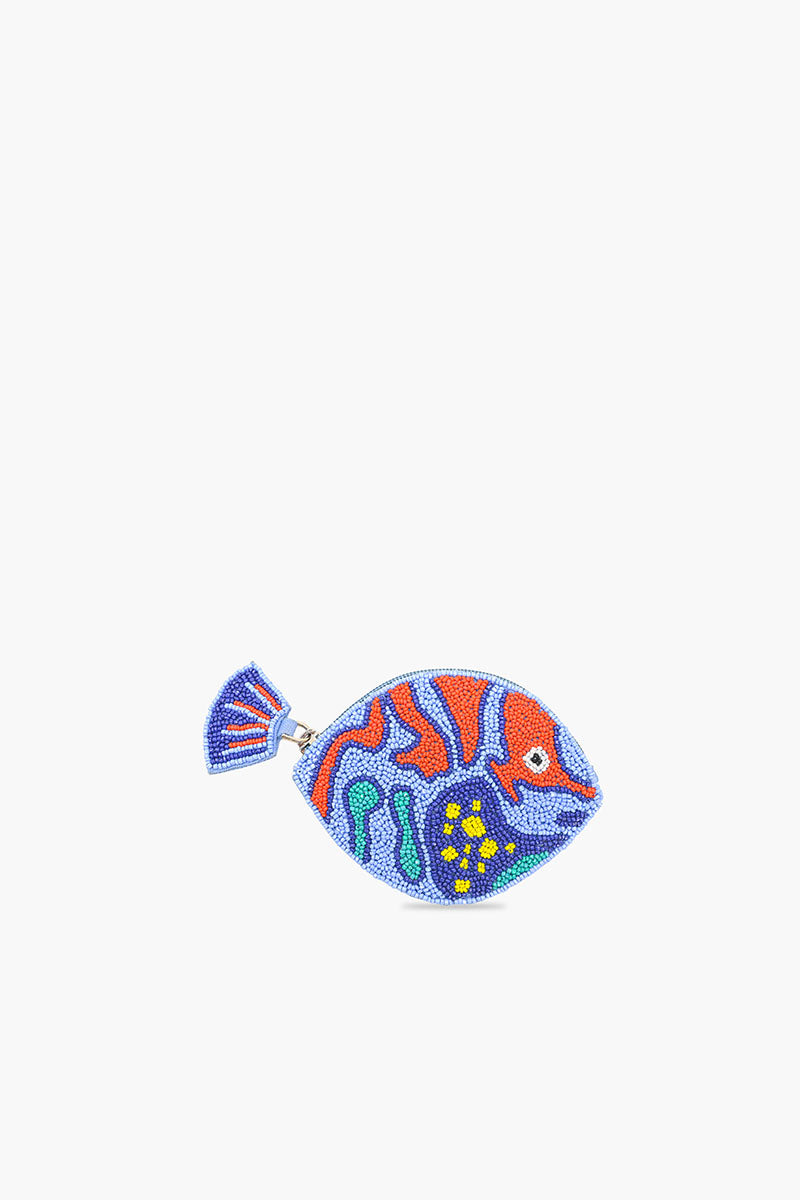 Fish & Fins Mini Coin Pouch - Blue Coral