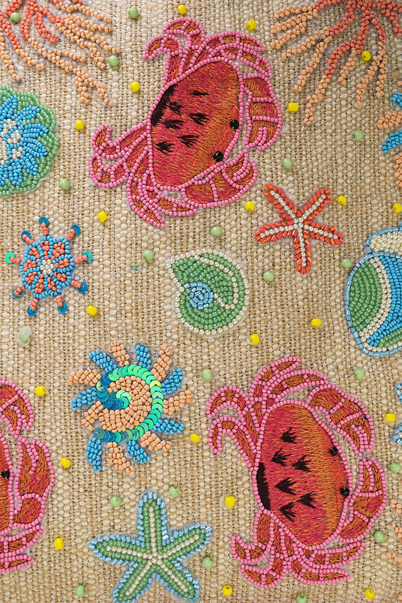 Crab Shell Embelished Tote