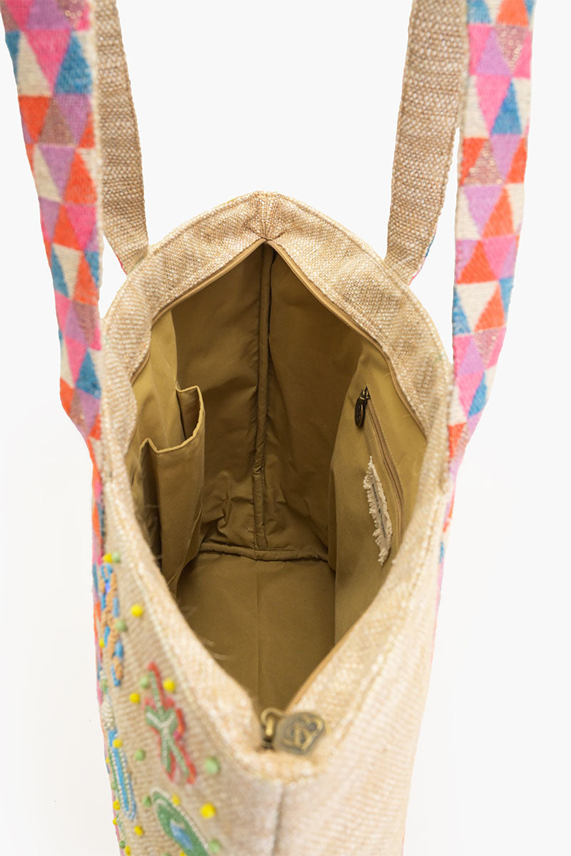 Crab Shell Embellished Boat Tote