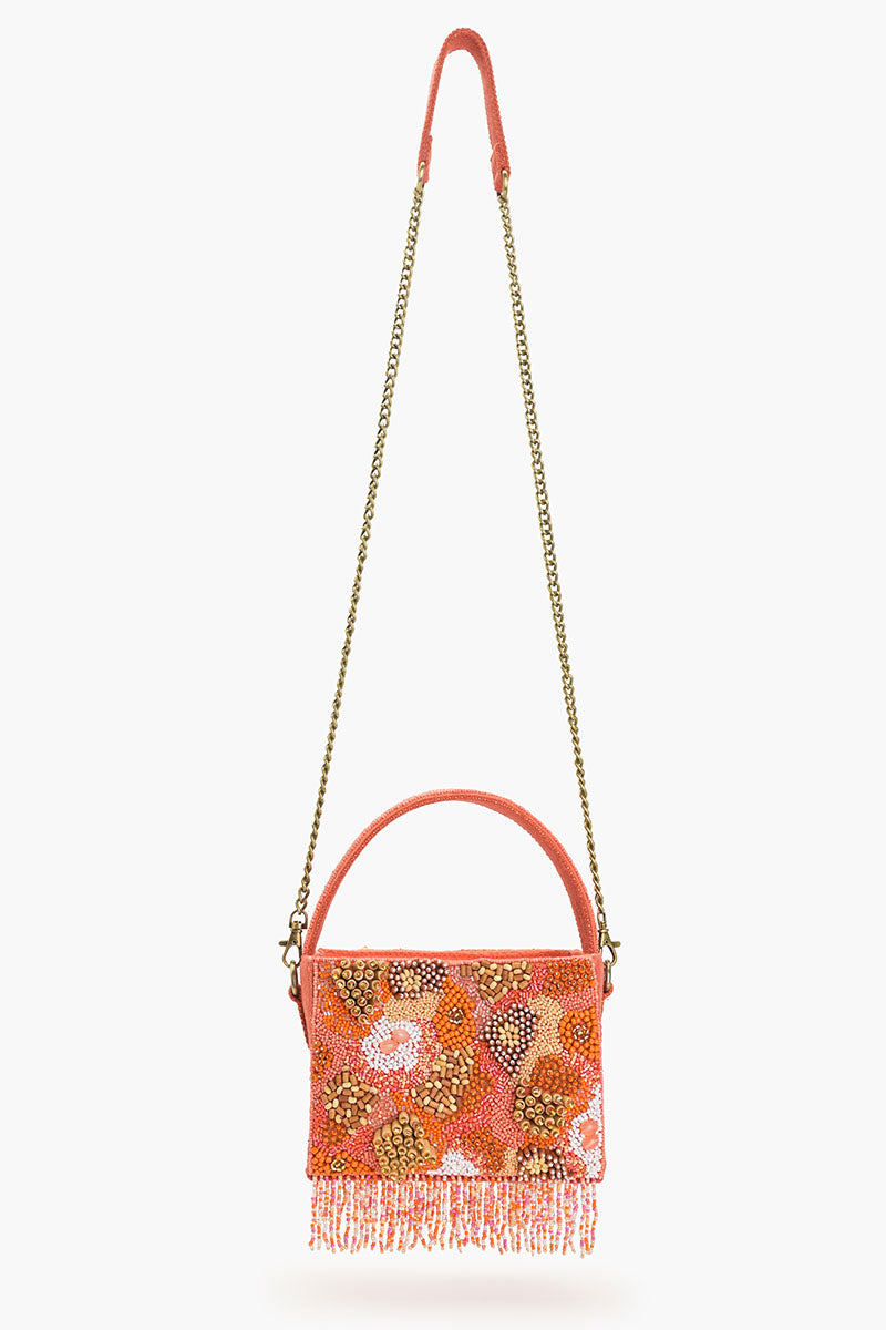 Maze Tangerine Box Top Handle Bag