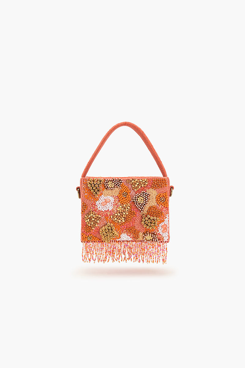 Maze Tangerine Box Top Handle Bag
