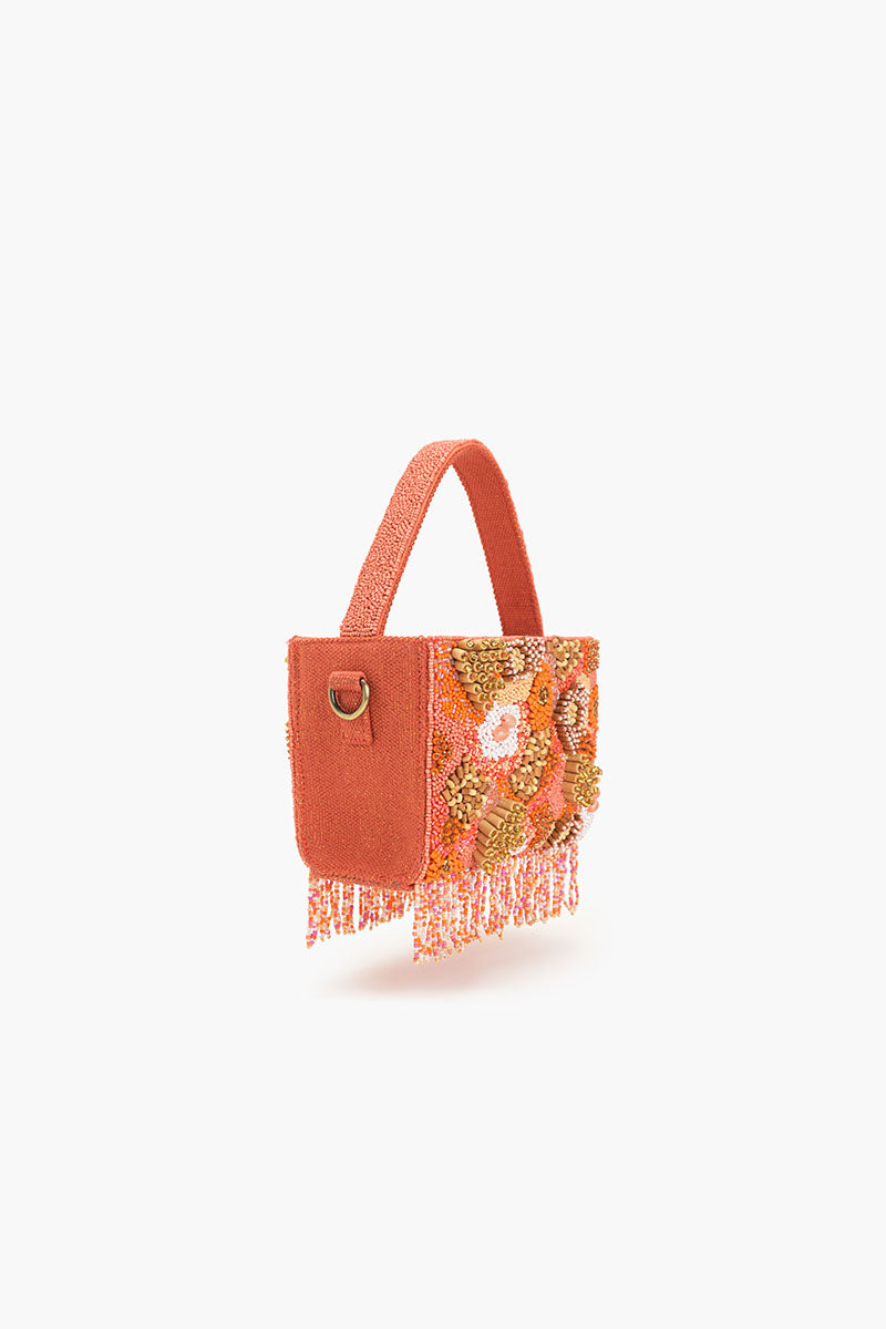 Maze Tangerine Box Top Handle Bag