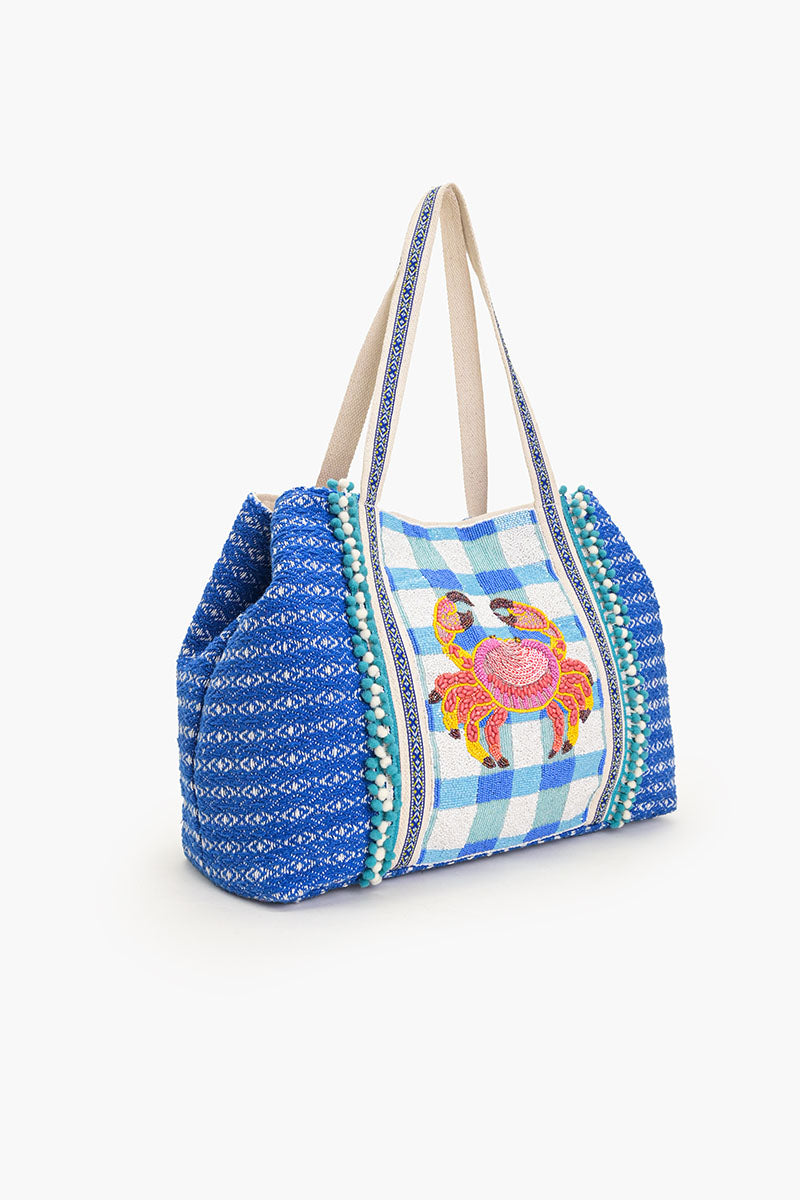 Crab It Beaded Tote