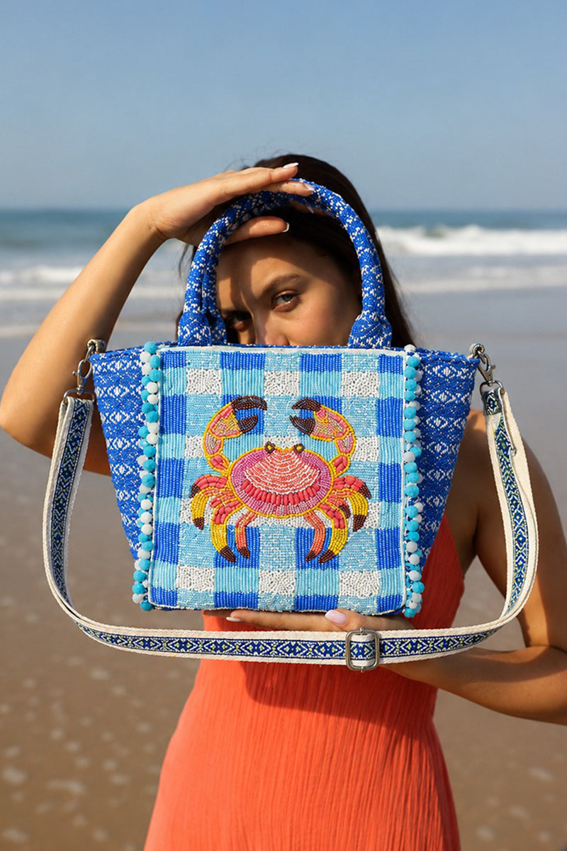 Crab It Beaded Midi Bag | America & Beyond