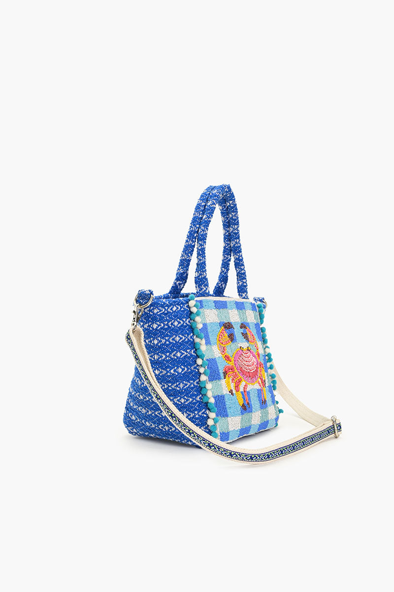 Crab It Beaded Midi Bag