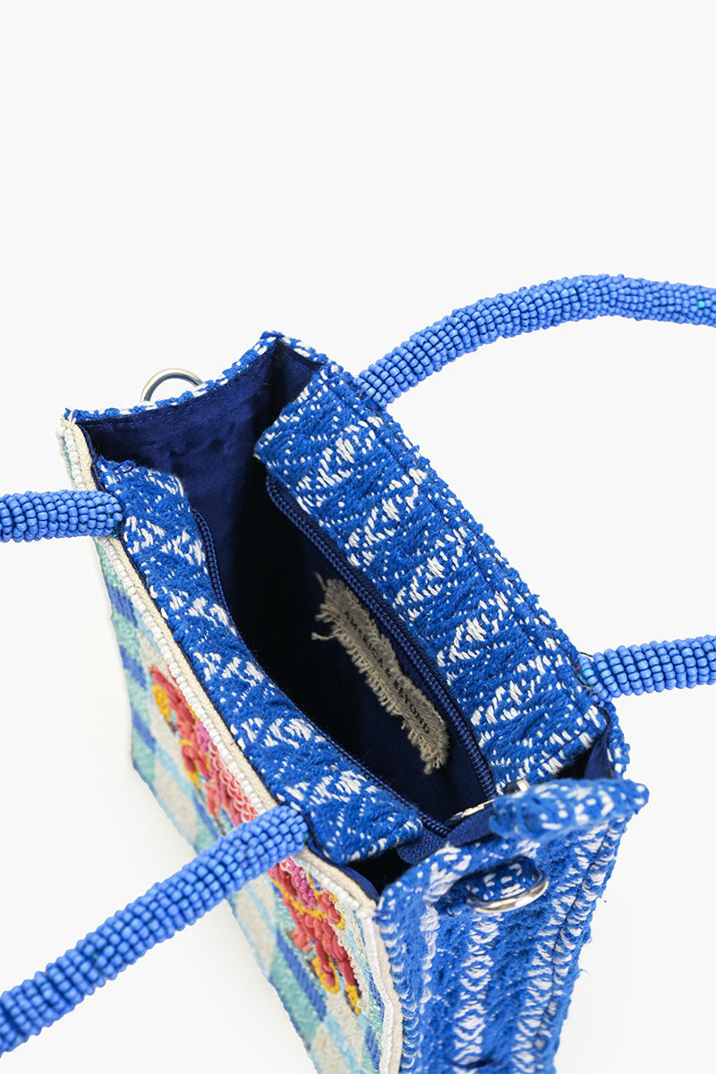 Crab It Beaded Top Handle Bag