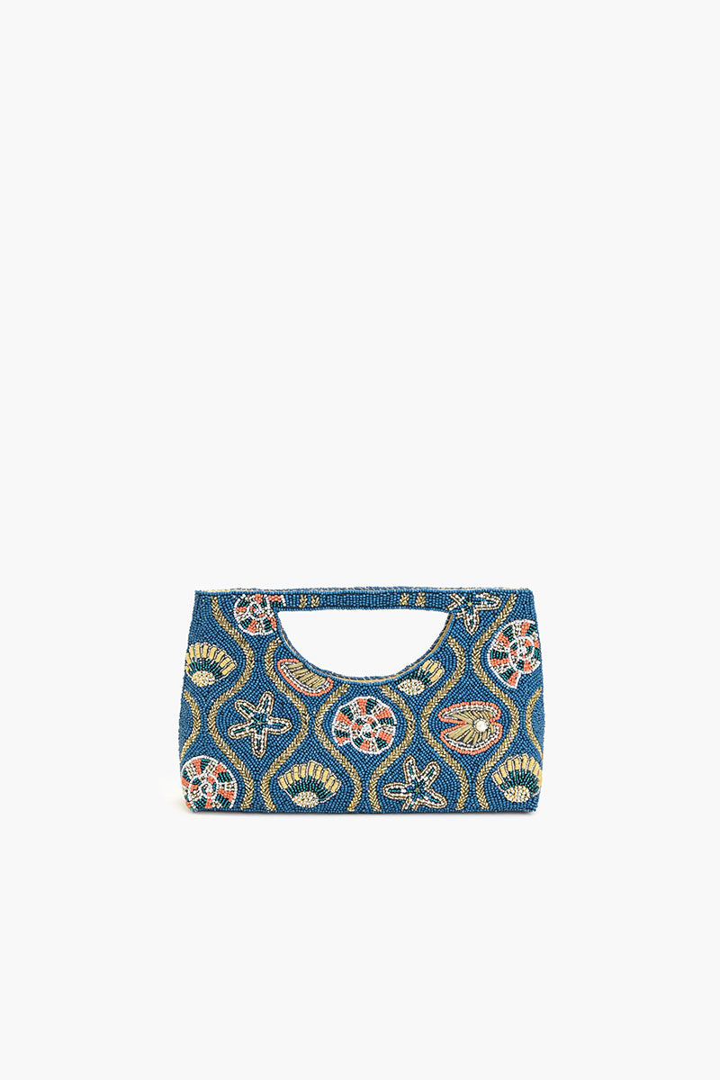 Midnight Shore Beaded Clutch Bag
