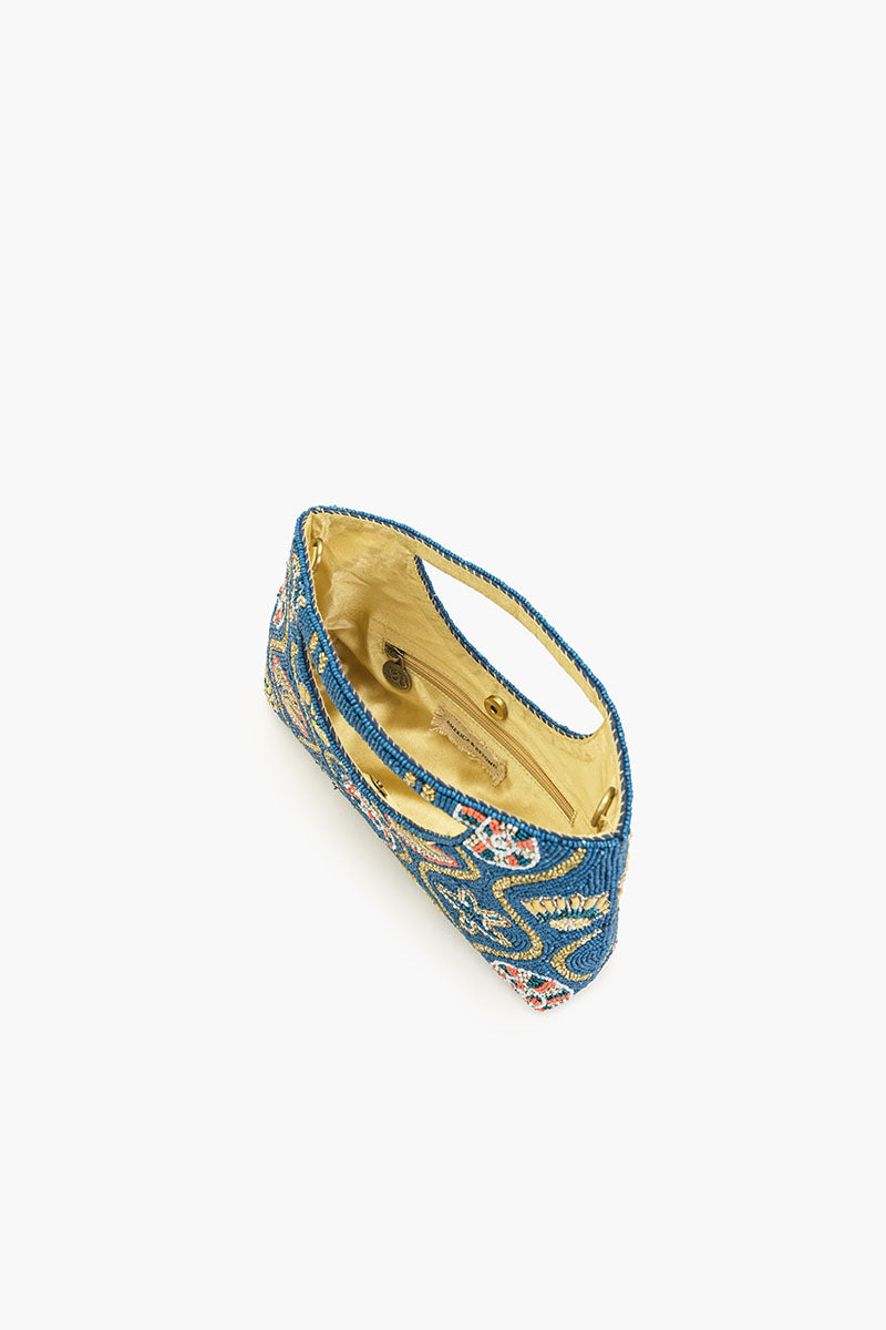 Midnight Shore Beaded Clutch Bag