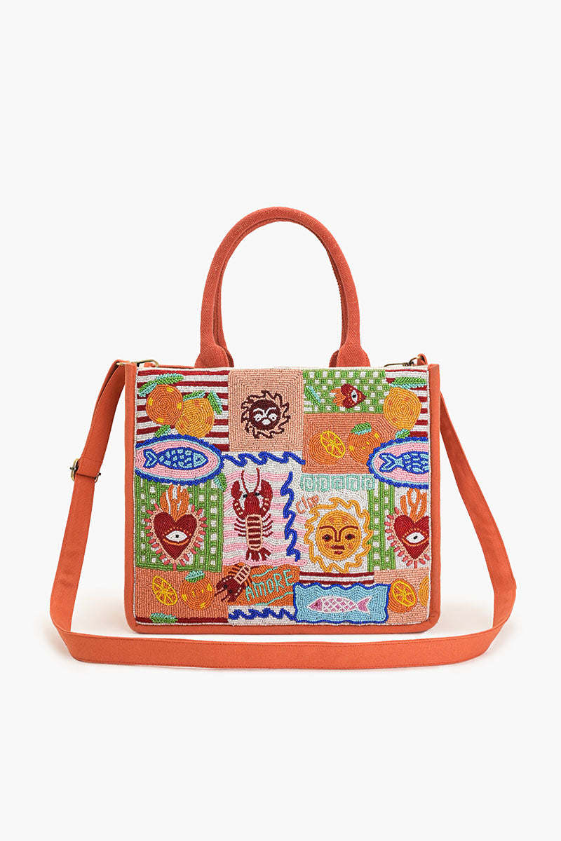 Sun & Sea Beaded Tote