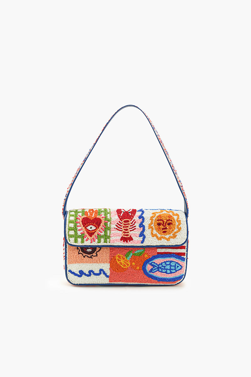 Sun & Sea Beaded Shoulder Bag