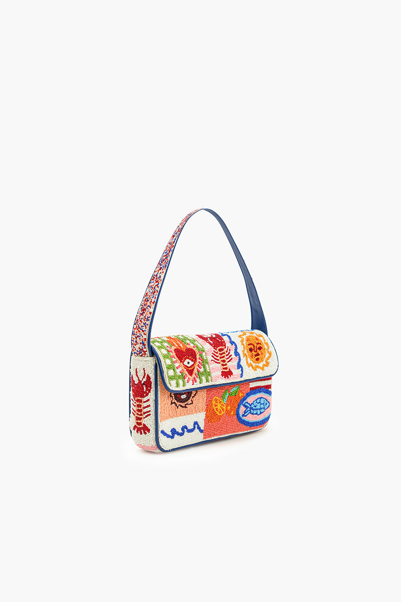 Sun & Sea Beaded Shoulder Bag