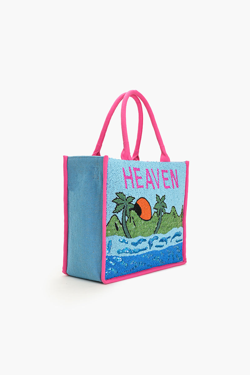 Beach Heaven Beaded Tote