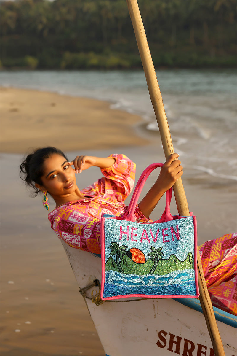 Beach Heaven Beaded Tote