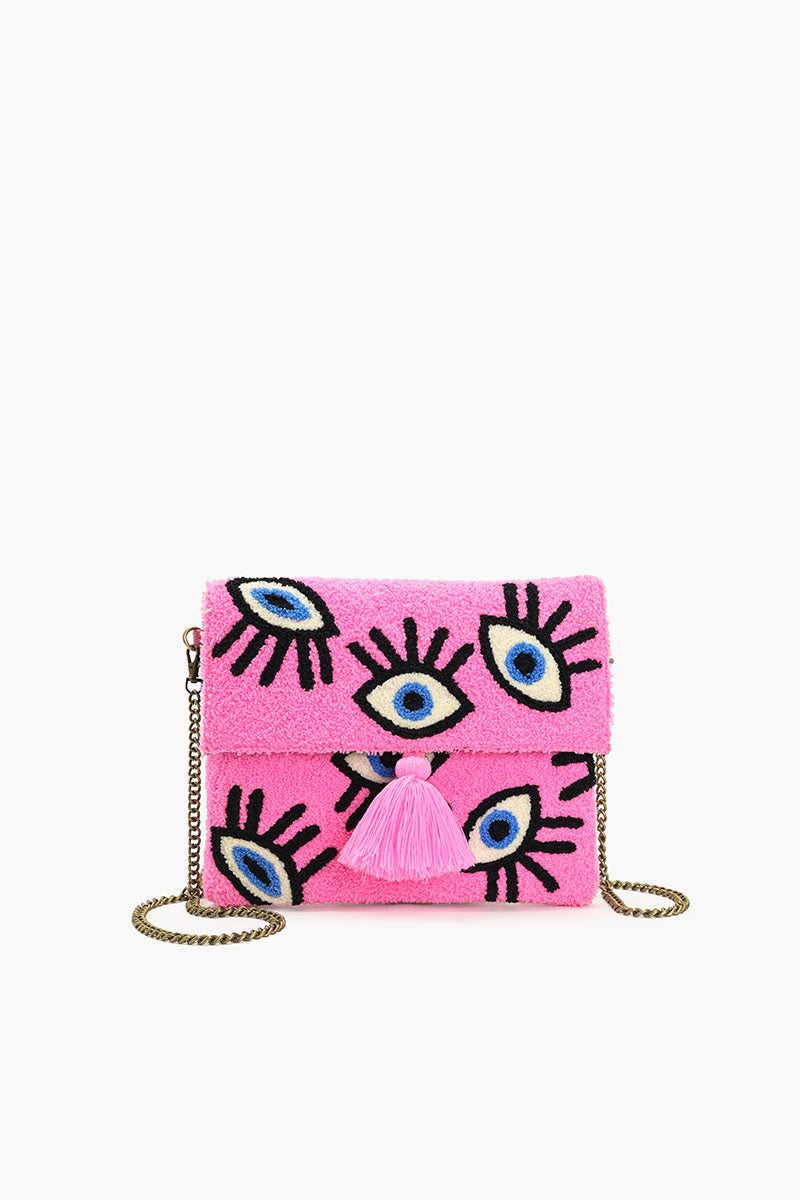 Whimsical Wonder Eye Pink Clutch