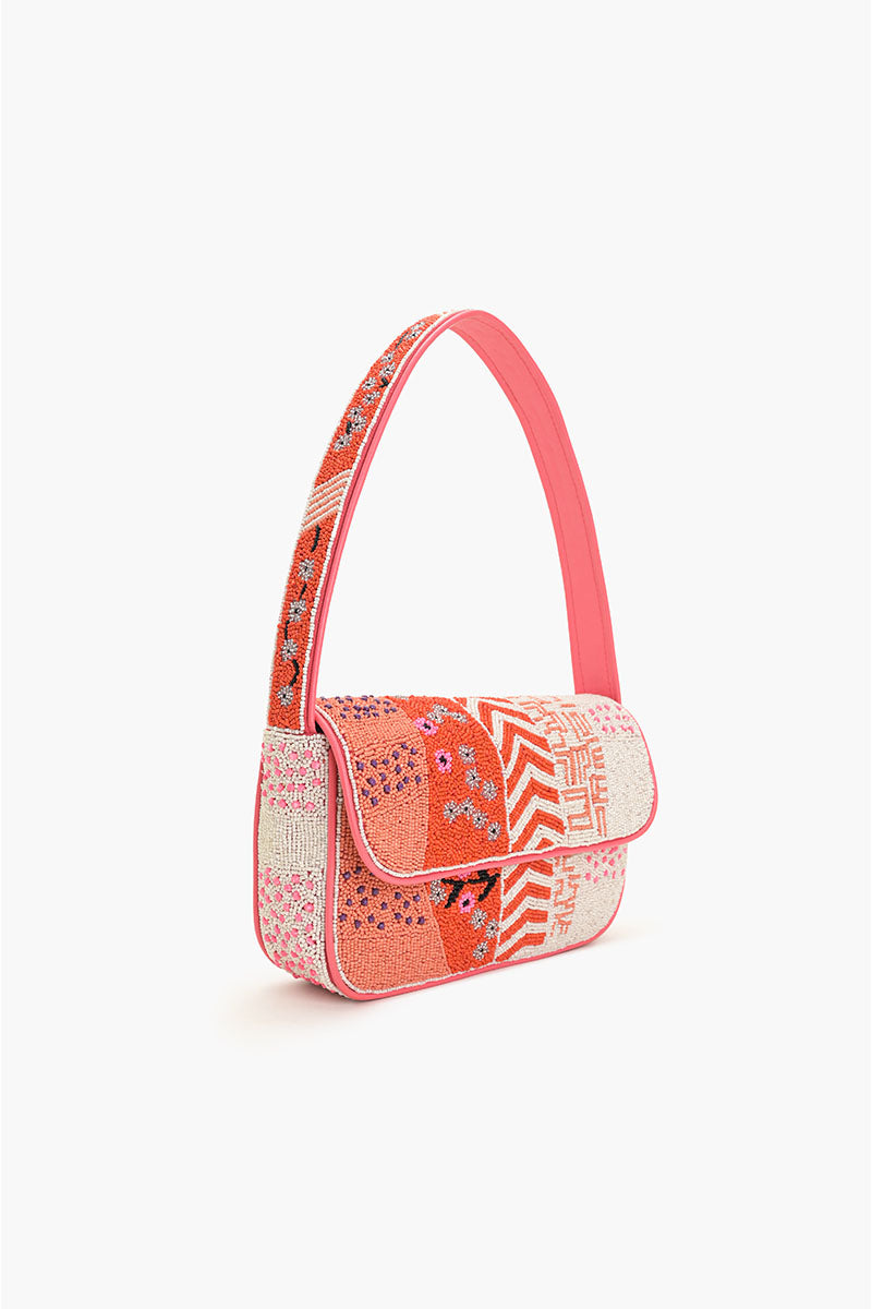 Tigerlily Beaded Shoulder Personalized Bag