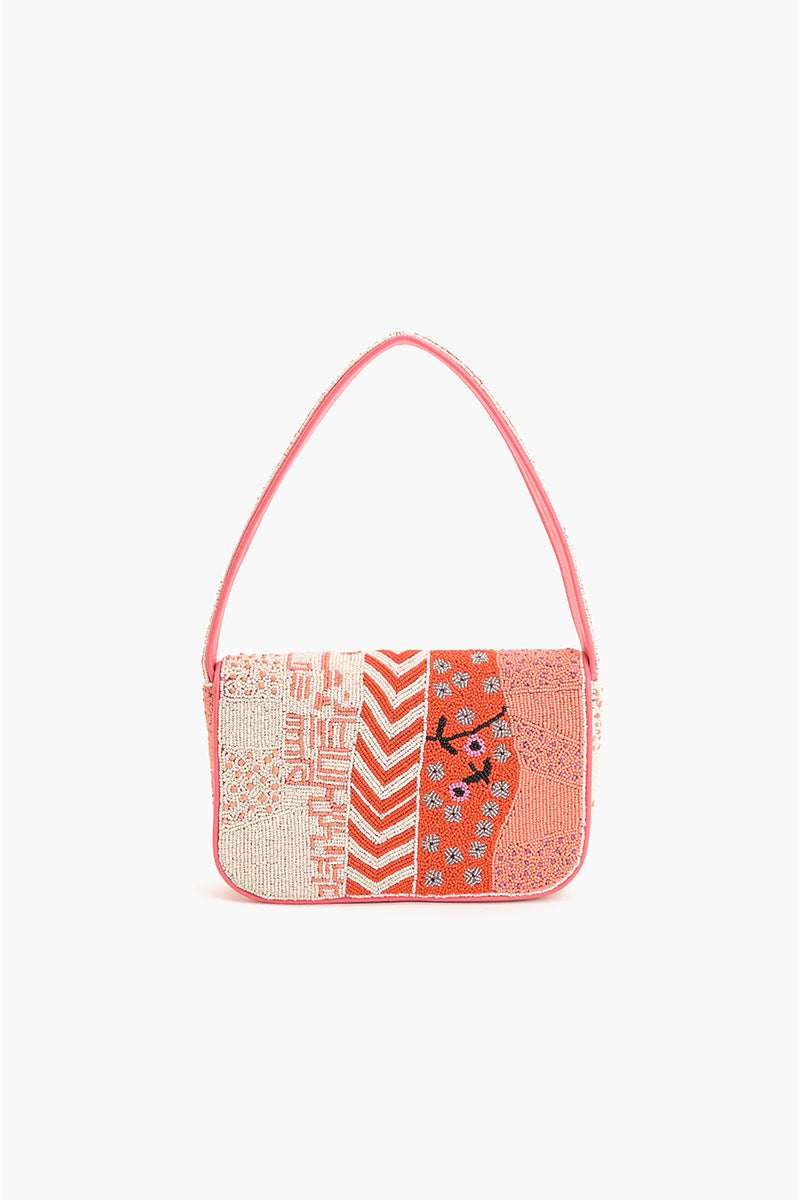 Tigerlily Beaded Shoulder Personalized Bag