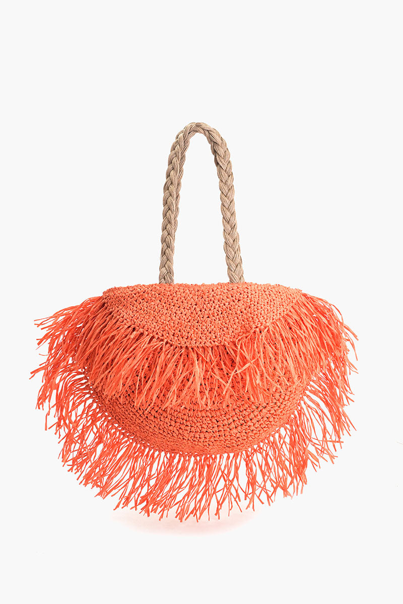 Dolce Vita Fringe Straw Tote