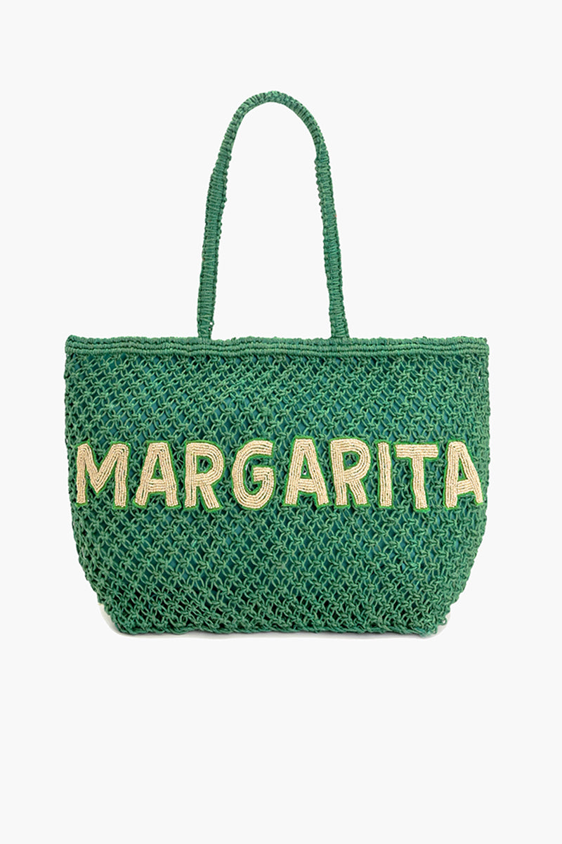 Margarita Beaded Macrame Jute Tote