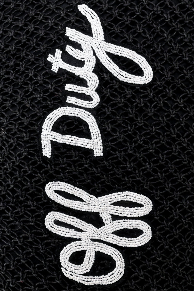 Off Duty Beaded Macrame Jute Tote