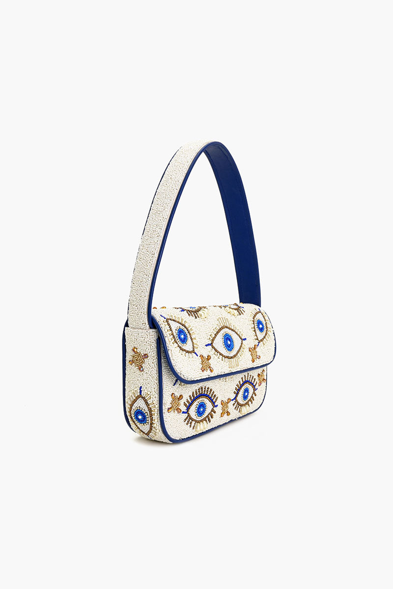 Shining Eyes Embellished Shoulder Bag