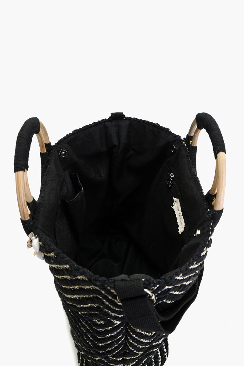 Shell Midnight Lurex Tote