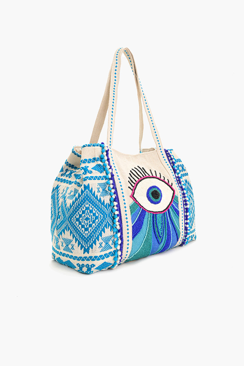 Wanderlust Evil Eye Tote