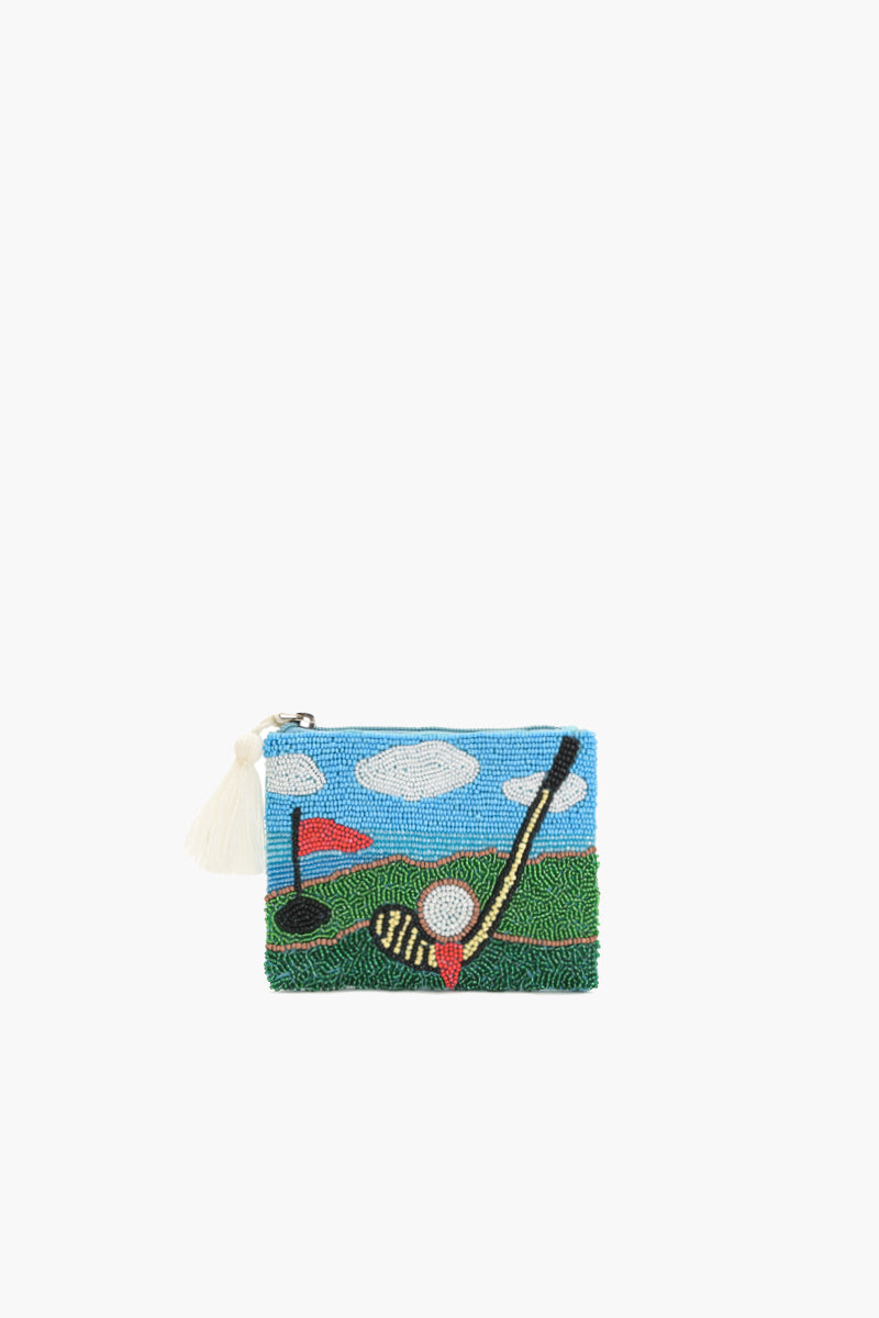 Tee'd Off In Style Beaded Pouch