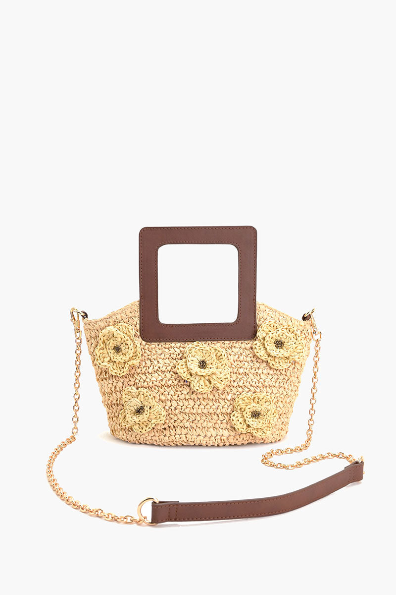Raffia Top-Handle Tote