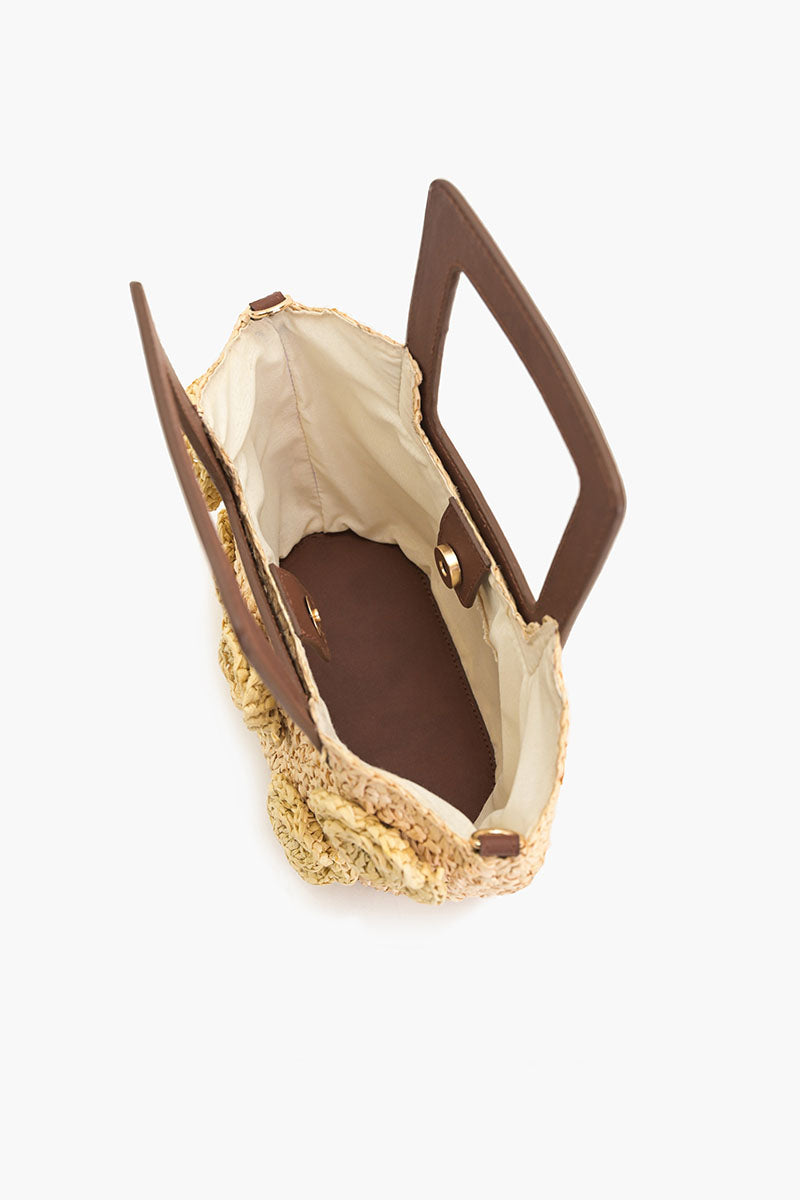 Raffia Top-Handle Tote