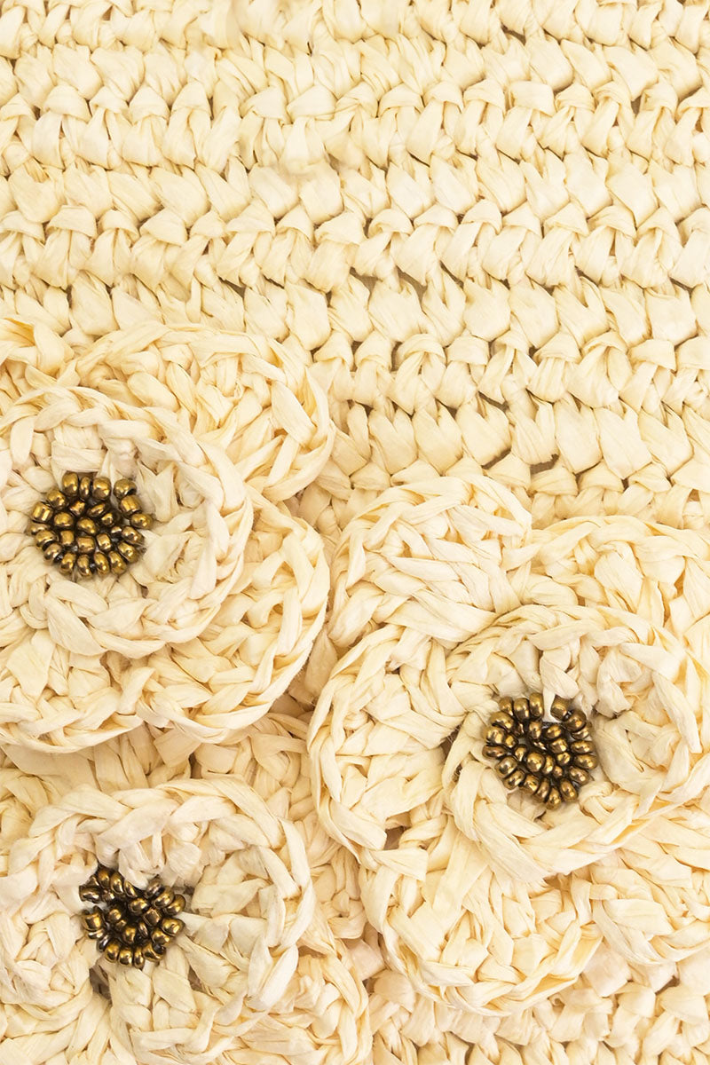 Raffia Flap Shoulder Bag