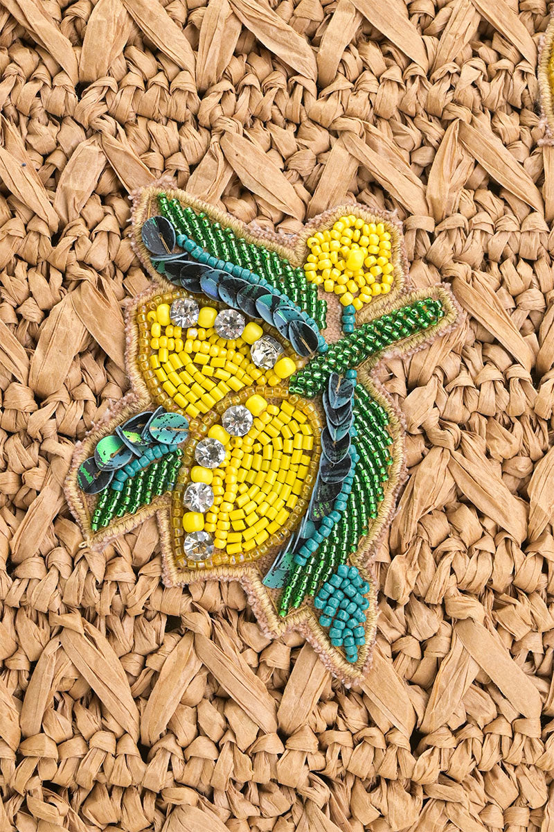 Limoncello Love Raffia Tote