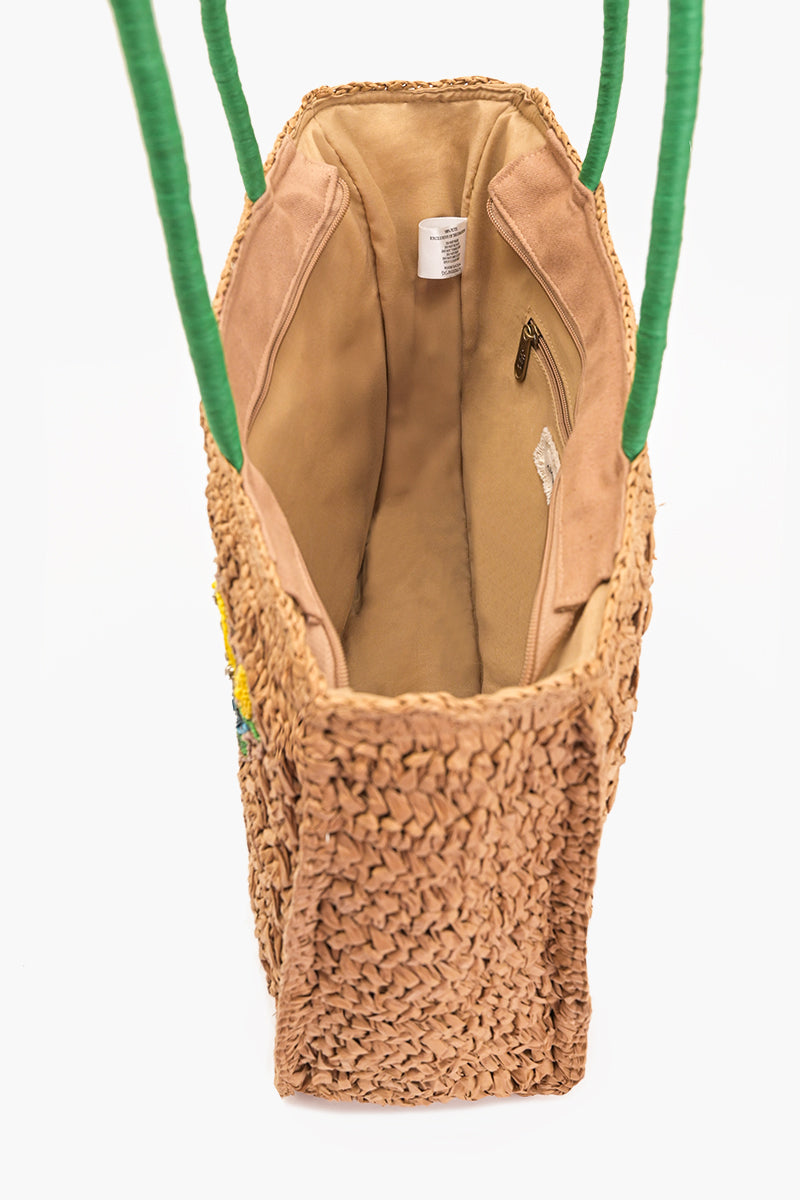 Limoncello Love Raffia Tote