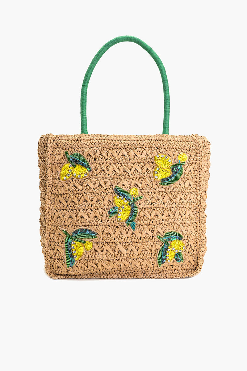 Limoncello Love Raffia Tote