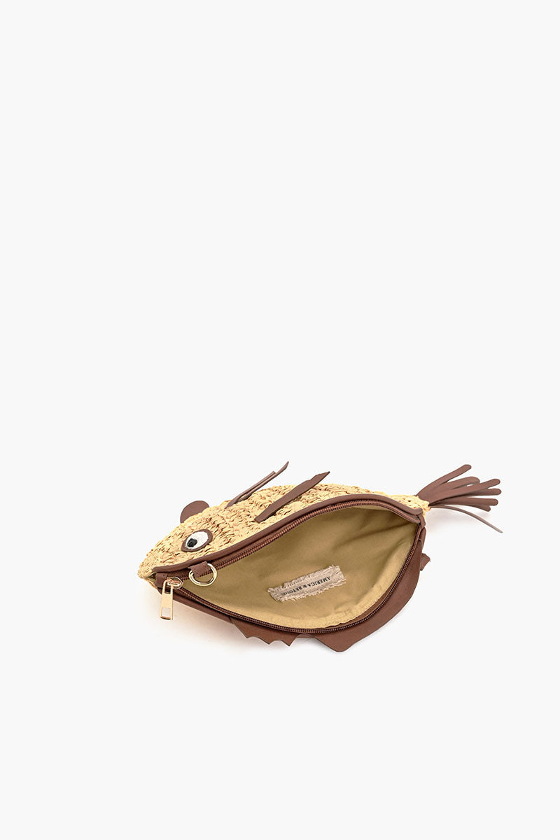 Marine Muse Raffia Fish Bag