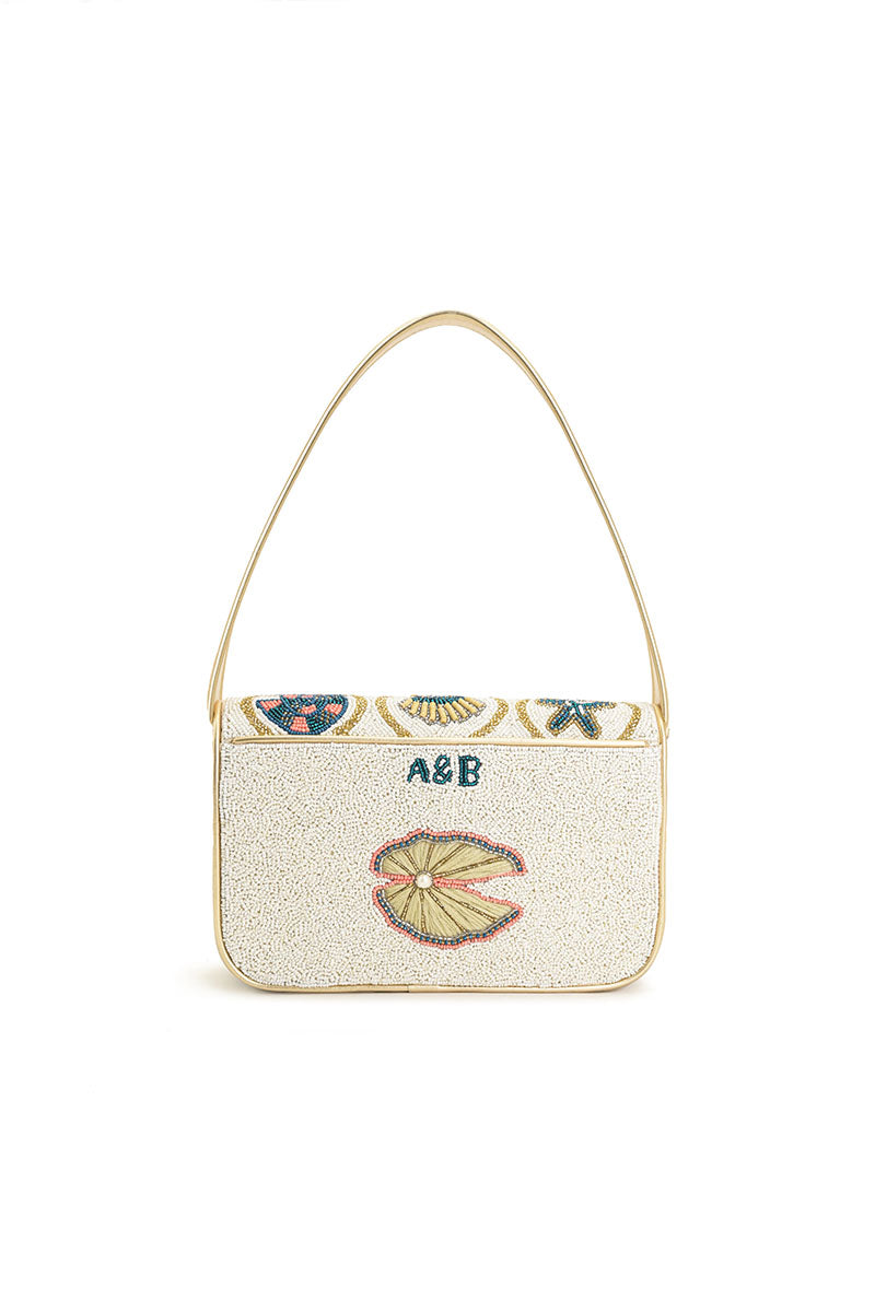 Sunlit Shore Embellished Shoulder Bag
