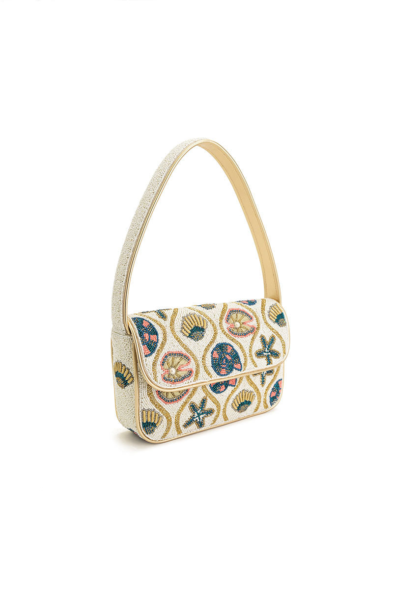 Sunlit Shore Embellished Shoulder Bag