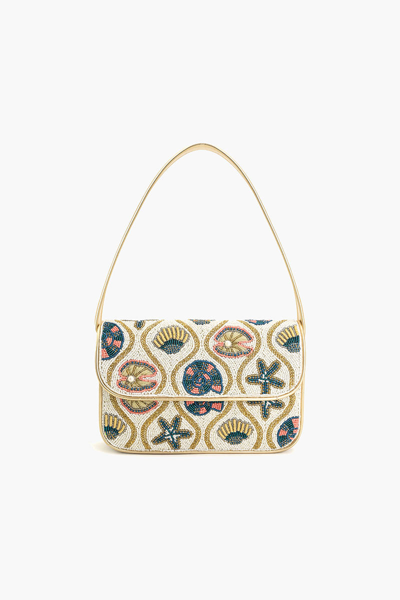 Sunlit Shore Embellished Shoulder Bag