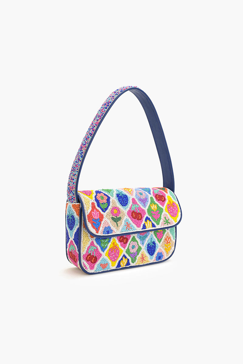 Mosaic Garden Beaded Shoulder Bag