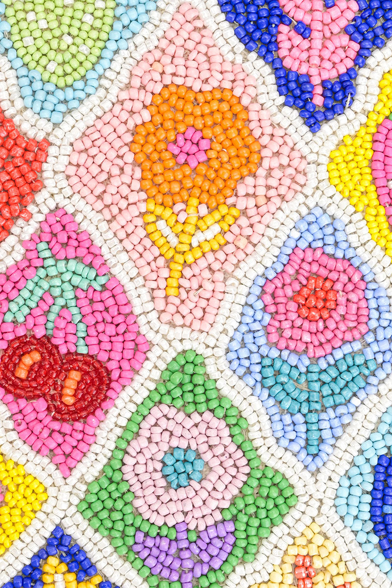 Mosaic Garden Beaded Shoulder Bag