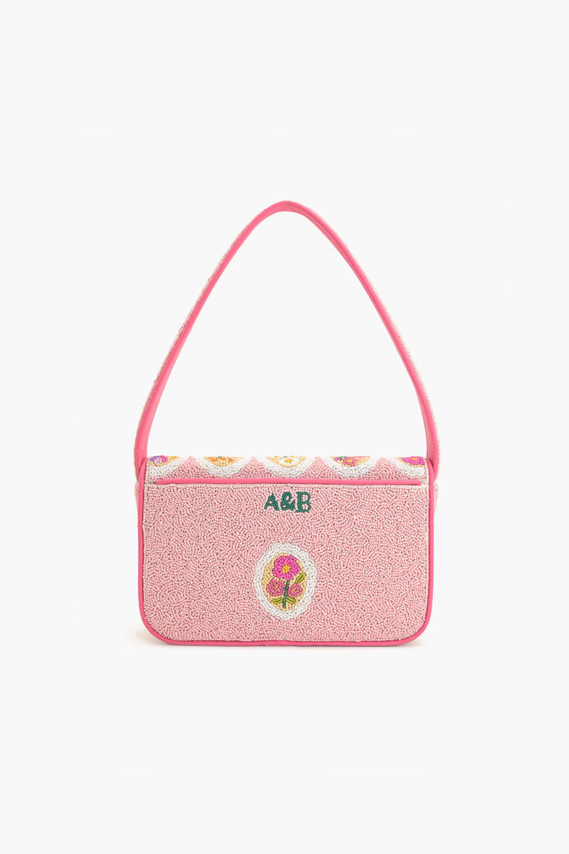 Blooming Medallions Beaded Shoulder Bag