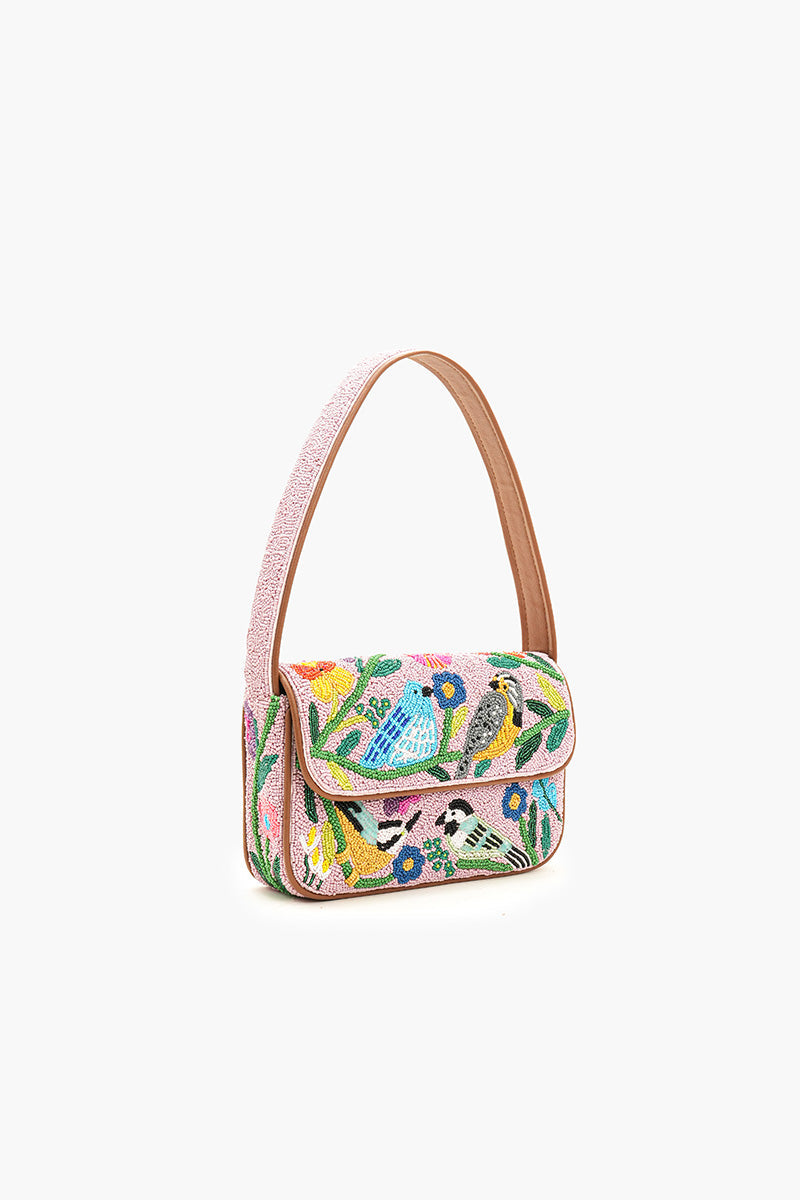 Floral Melody Embellished Shoulder Bag