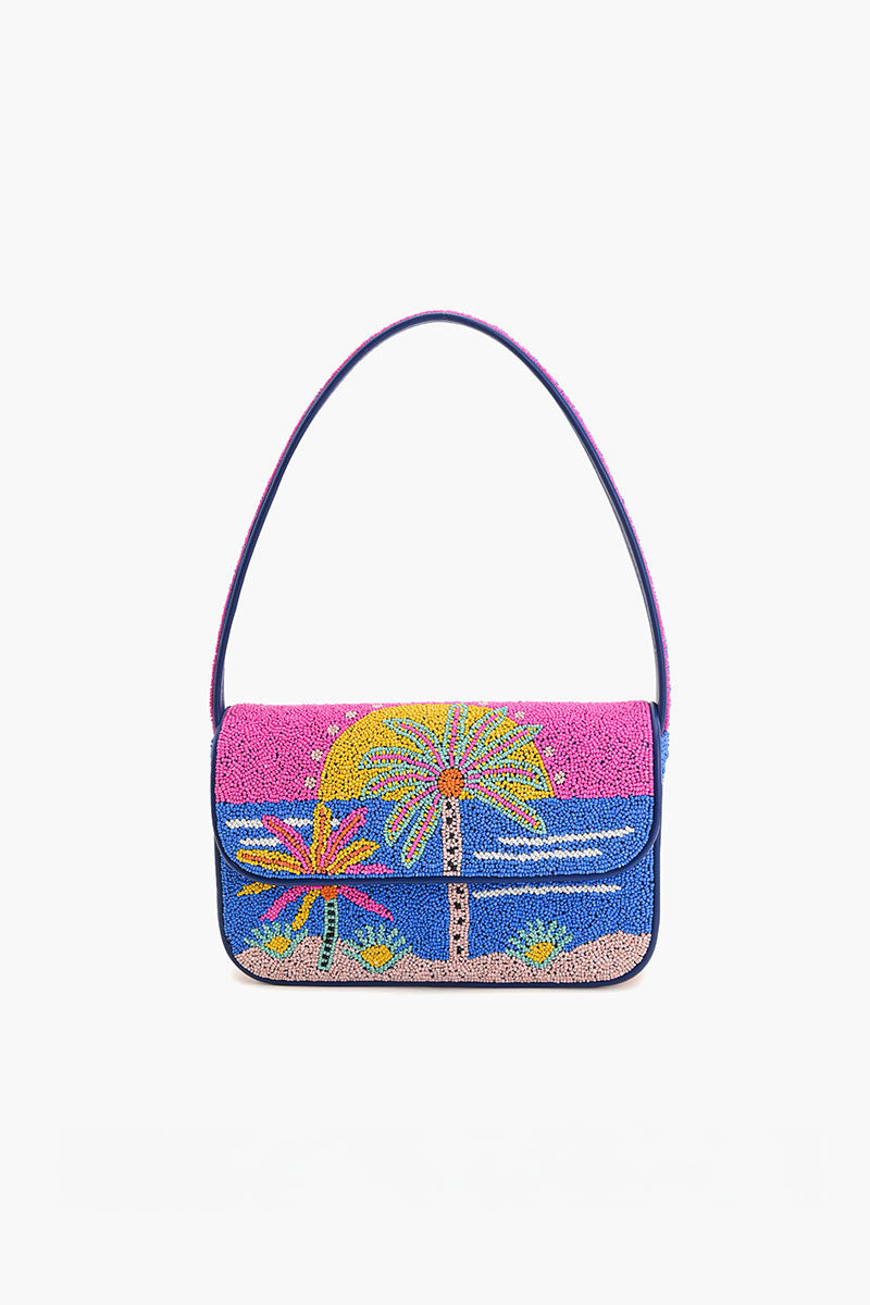 Tropical Sunset Beaded Shoulder Bag